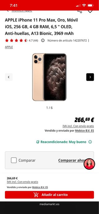 iPhone 11 Pro Max 256GB Oro
