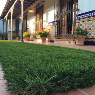 Césped artificial reutilizado