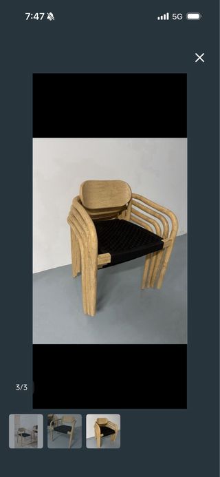 Pack 2 Sillas reposabrazos Naele SKLUM Madera