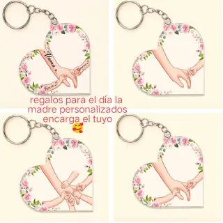 Llaveros Corazón Resina Día Madre
