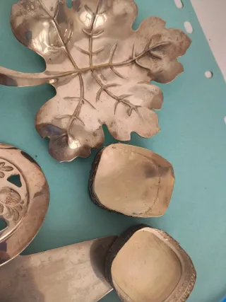 Set Oggetti Metallo Argentato