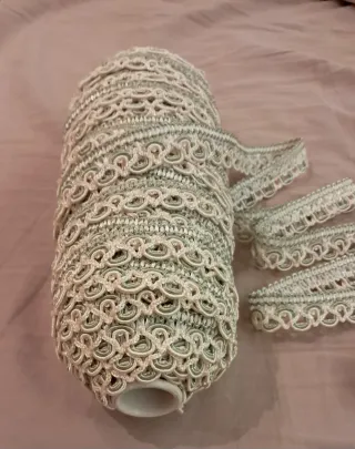 Bobina di passamaneria 41 mt bordata bianco/verde