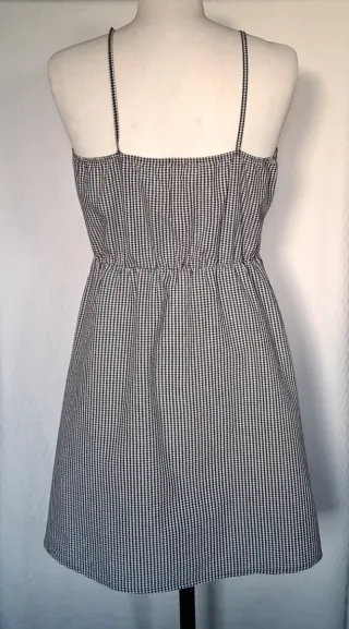 Vestito donna con lacci a quadri