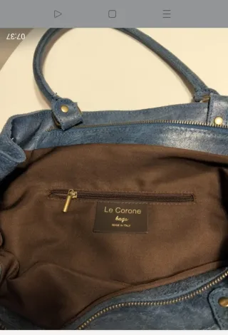 Borsa Le Corone blu/grigio