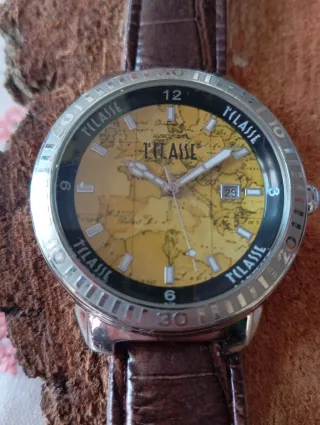 Orologio TCLASS Mappa Mondo Marrone Oro