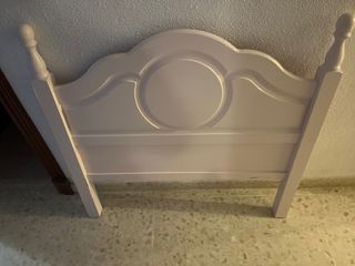 Cabecero de madera rosa/blanco 90