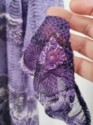 Blusa stampa rettile viola taglia XXL