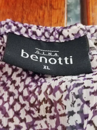 Blusa stampa rettile viola taglia XXL