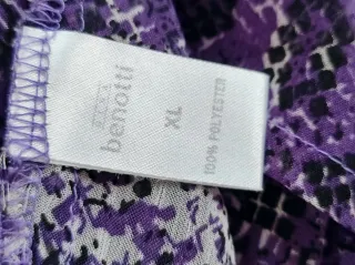 Blusa stampa rettile viola taglia XXL