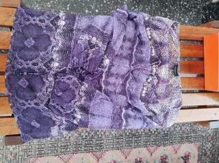 Blusa stampa rettile viola taglia XXL