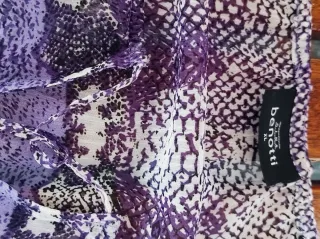 Blusa stampa rettile viola taglia XXL