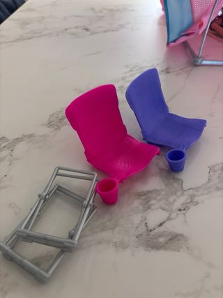 Tienda de campaña Barbie con accesorios