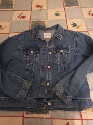 Cazadora tejana azul talla 46