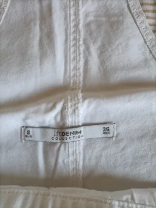 Peto corto vaquero blanco Talla S