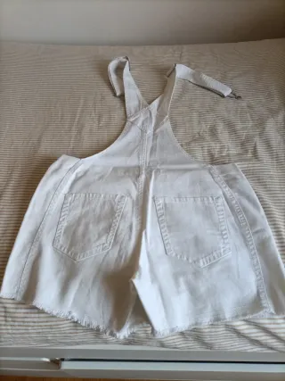 Peto corto vaquero blanco Talla S