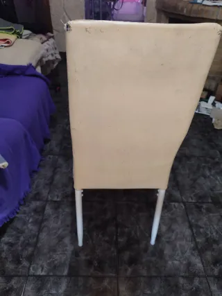 Silla Beige Piel Sintética