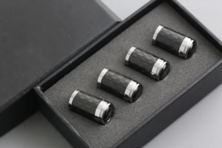 TAPONES VÁLVULAS LLANTAS MINI DE CARBONO