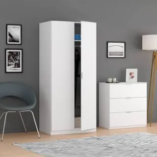 Armario y Cómoda Blancos
