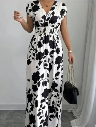 Vestido largo estampado floral verano