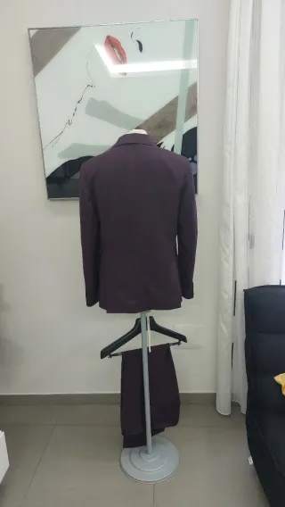 Abito traje uomo color prugna tg 48 primavera esta