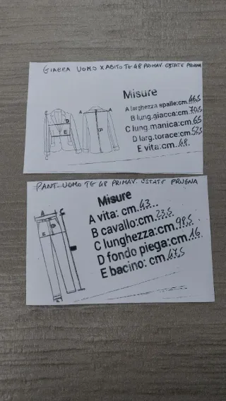 Abito traje uomo color prugna tg 48 primavera esta