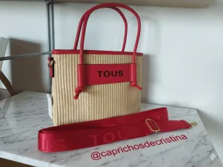 Bolso  Beige y Rojo 28x19 cm. SOLO ENVIOS