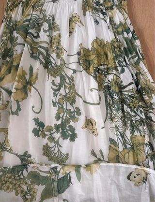 Vestido Zara floral blanco y verde