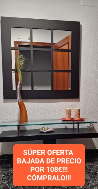 Mueble Recibidor Moderno Wengué