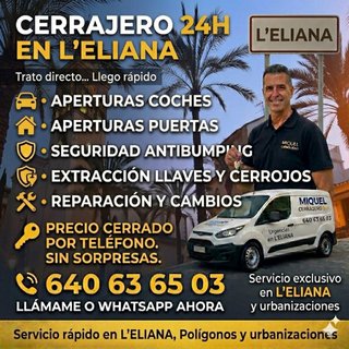 Cerrajero L'ELIANA 24h - Aperturas y Seguridad