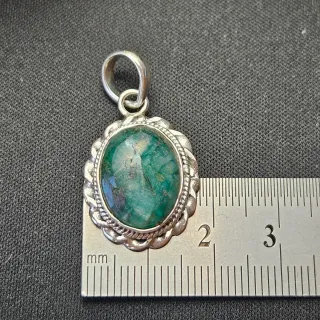 Colgante Plata 925 Esmeralda Natural