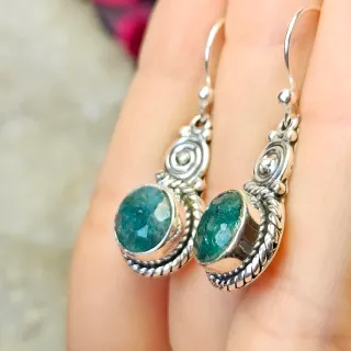 Pendientes Plata 925 con Esmeralda