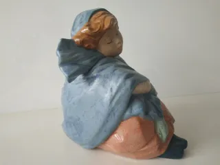Figura Nadal Cerámica Niña Durmiendo