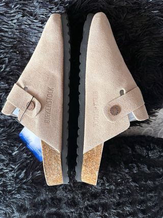 Zuecos Birkenstock Boston Beige Talla 39