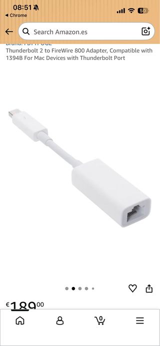 Adaptador Thunderbolt a Ethernet Apple