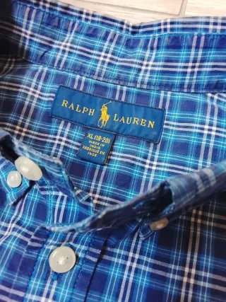 Camicia a quadri Ralph Lauren XL (18-20) bimbo