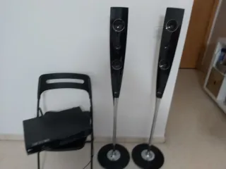 DVD y altavoces LG negros