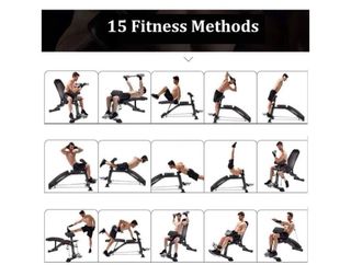 Banco de pesas ajustable y plegable