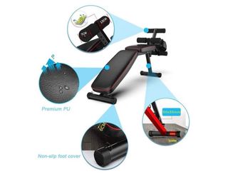 Banco de pesas ajustable y plegable