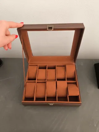 Scatola porta orologi similpelle