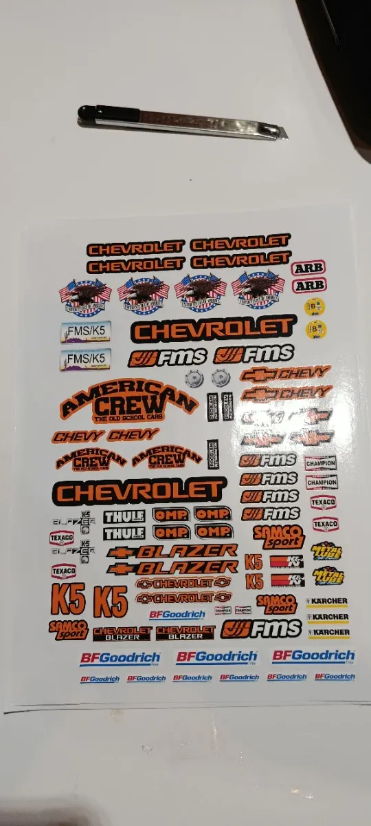 Pegatinas Chevrolet K5 Blazer FMS crawler naranja
