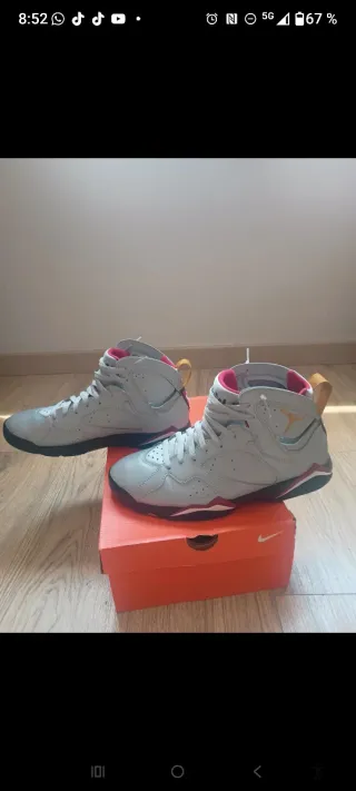 Air Jordan 7 Gris y Rojo