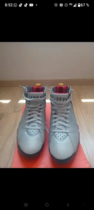 Air Jordan 7 Gris y Rojo