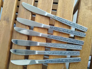 Set 6 Coltelli Rostfrei Vintage.Decoro Rose