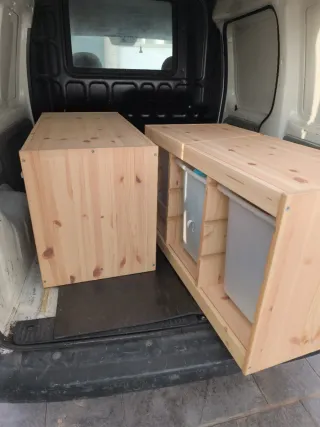 4 Mueble apilable para Almacenamiento Madera 4 Cub