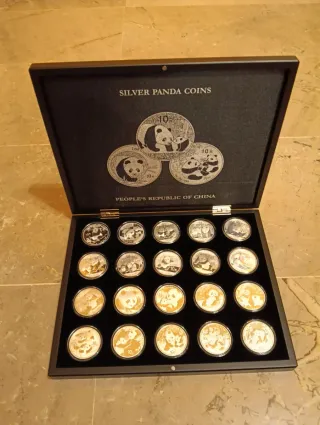 Estuche Monedas Panda Plata