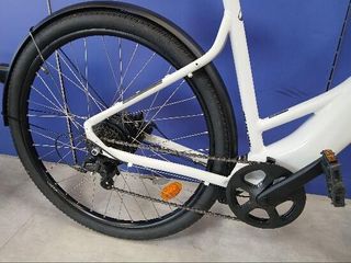 Bicicleta Trekking Eléctrica Cuadro Bajo E-Actv 100 Gris