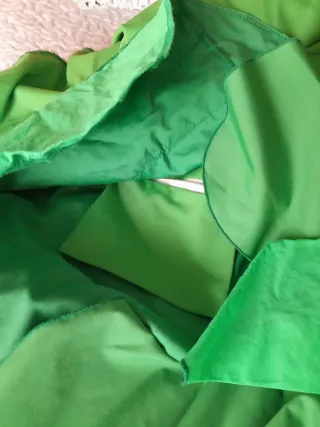 Traje Flamenca Blanco y Verde