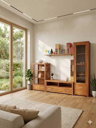 Mueble de salón madera maciza