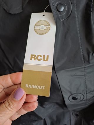 Impermeabile cerato nero