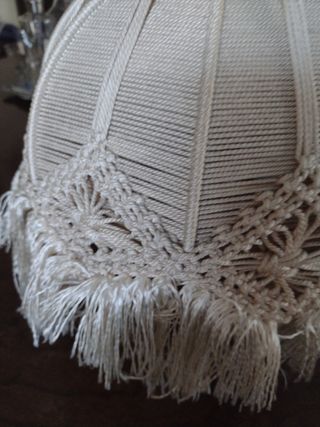 Pantalla de lámpara artesanal beige
